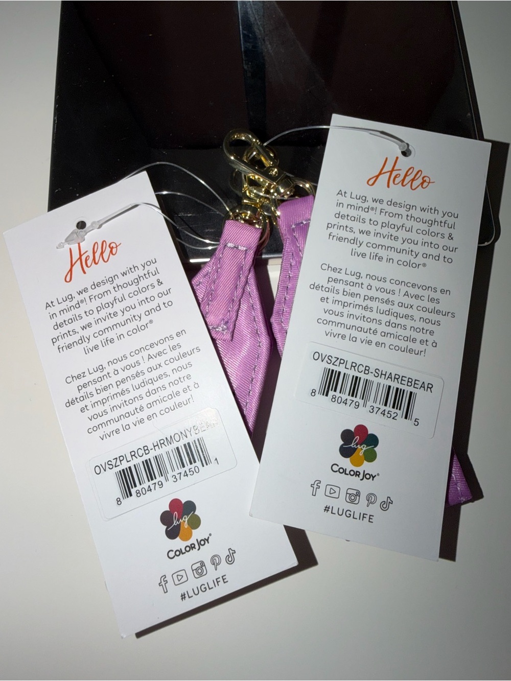 Care Bears x Lug Oversized Puller with Clasp NWT set of 2 Harmony & Share Bear - Picture 3 of 4